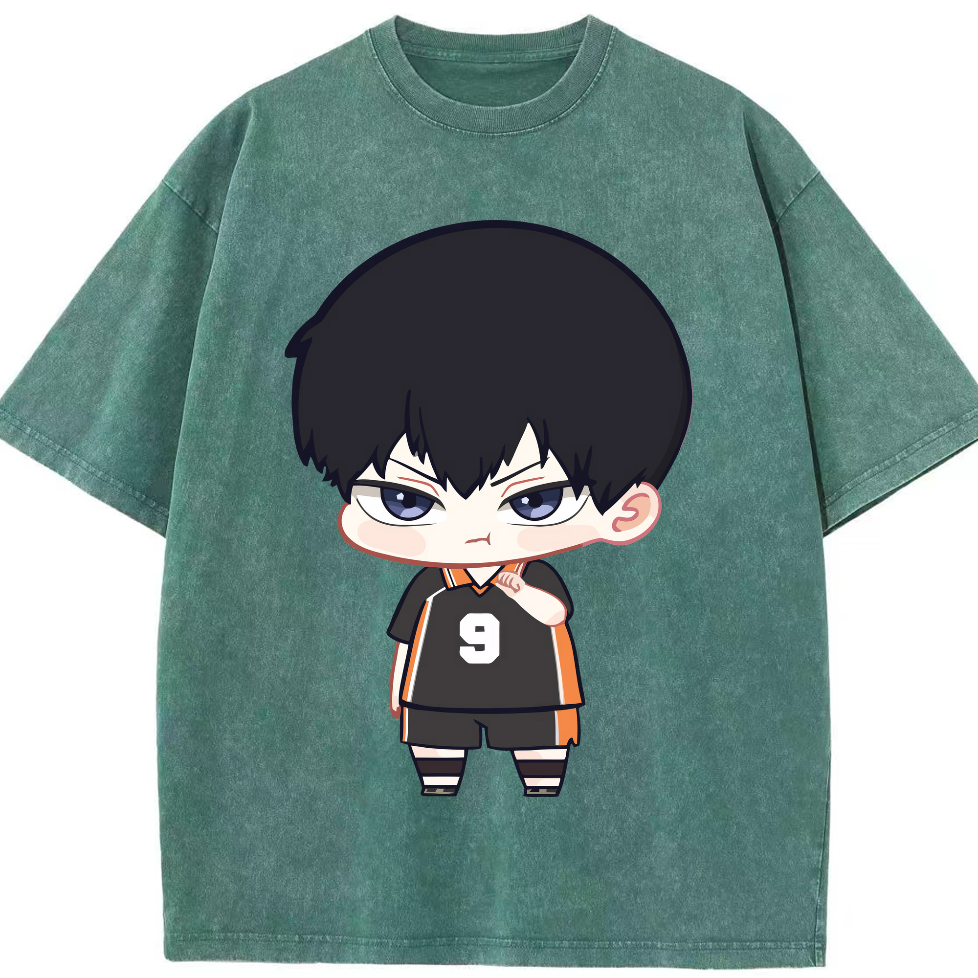 （画像用） ハイキュー!! Haikyu!! 綿100% ヴィンテージ風 半袖Tシャツ（フロントプリント）